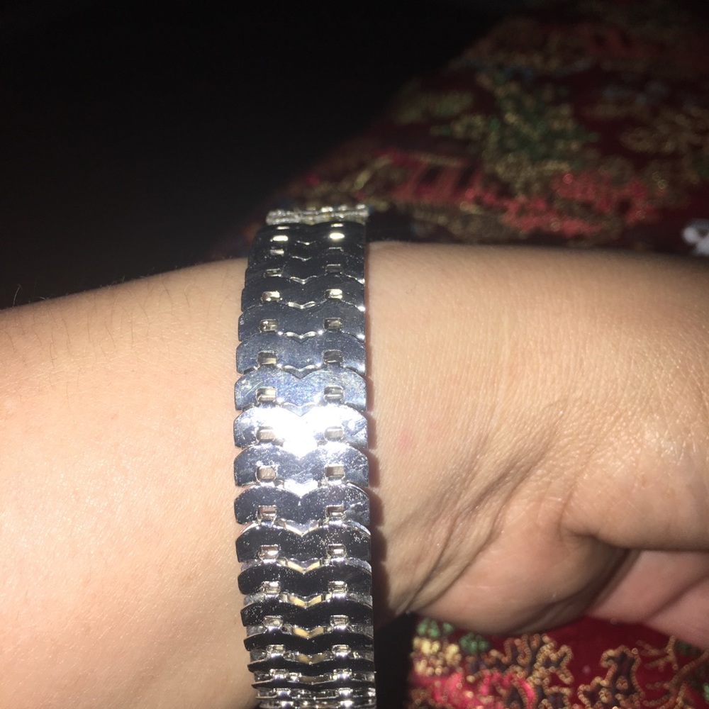 Sliver Rhinestone Bangle - Picture 3 of 3